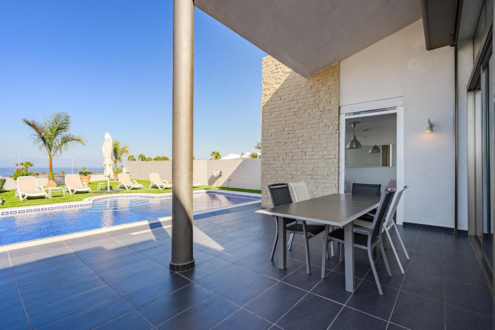 Villa Elisabetta, Luxury Villa With Heated Pool Ocean View In Adeje, Tenerife Адехе Экстерьер фото